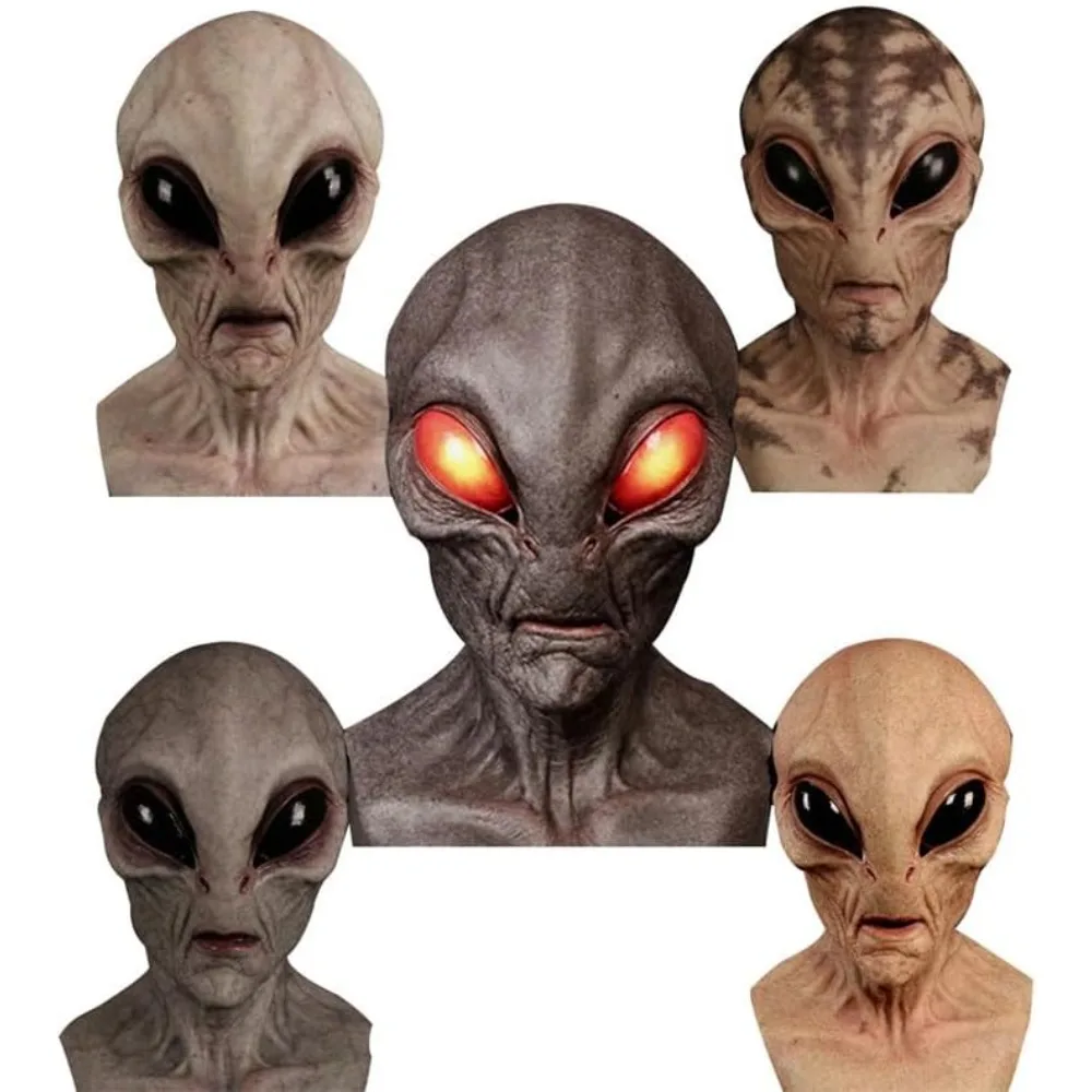 Latex Alien Mask Realistic - Hot Sale Halloween Costume Alien Mask