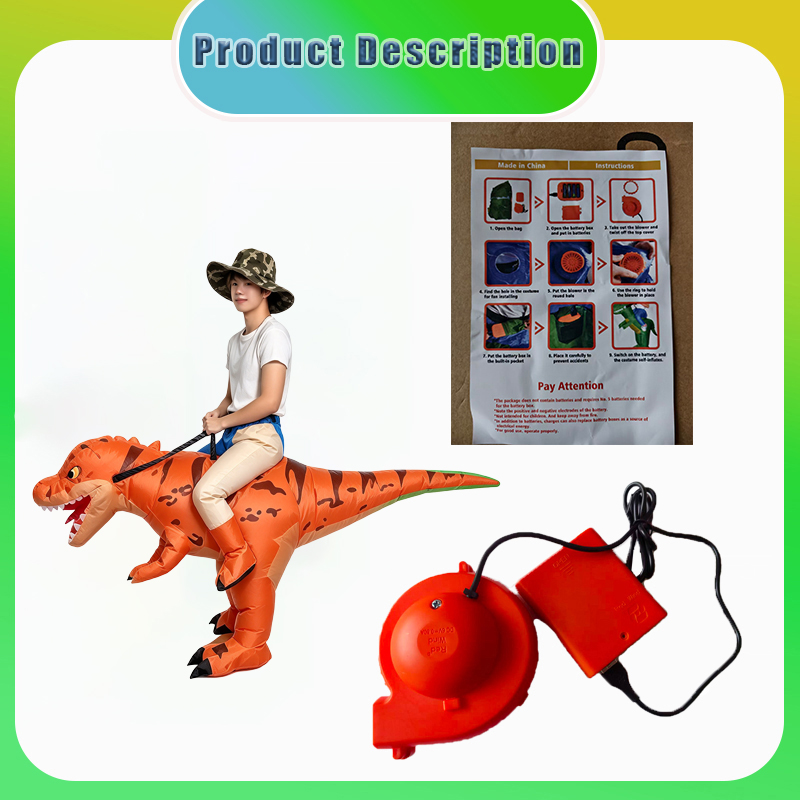 Kids Inflatable Ride On T-Rex  - đánh giá và giá Costumes