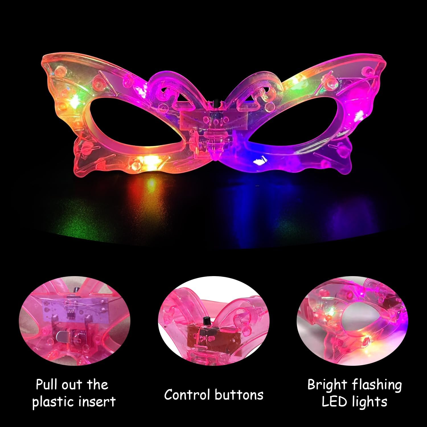 12pcs LED Light Up Glasses Glo - đánh giá và giá Glow In The Dark Party Glasses