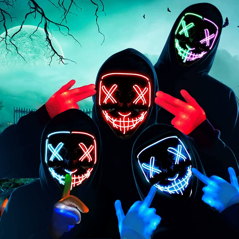 Wireless Neon Led Purge Mask G - đánh giá và giá Led Purge Mask Halloween