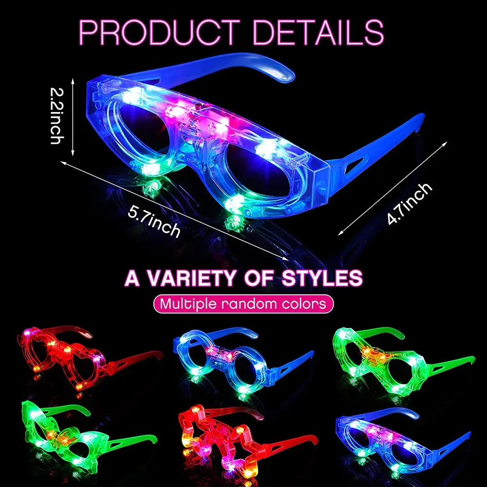 LED Glasse Neon Glow In The Da - đánh giá và giá Glow In The Dark Party Glasses
