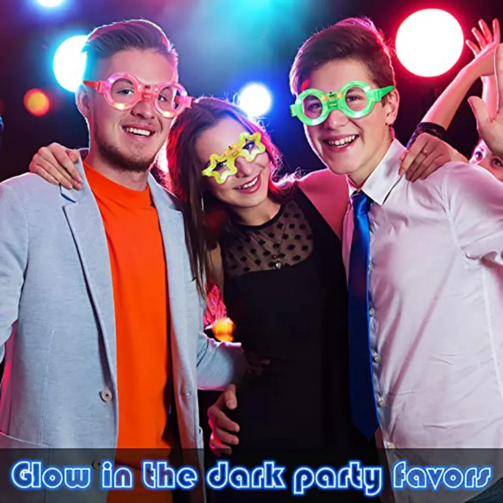 LED Glasse Neon Glow In The Da - đánh giá và giá Glow In The Dark Party Glasses